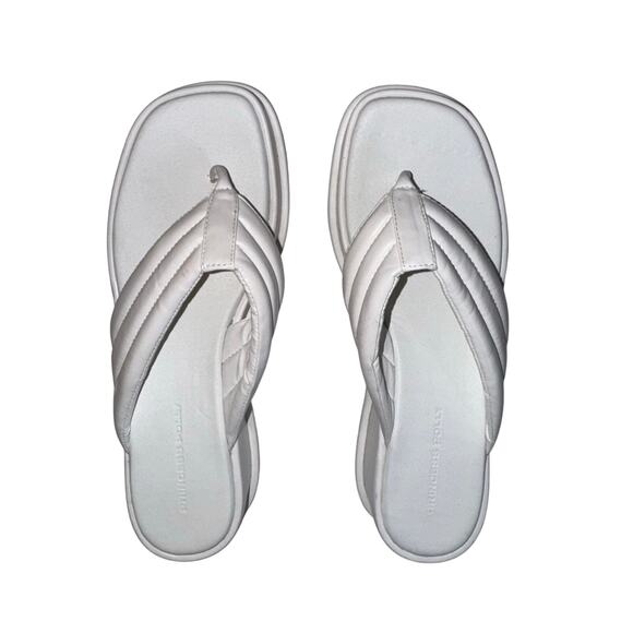 Princess Polly White Pump It Up Platform Sandals Size 9 - Picture 6 of 9
